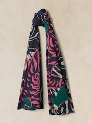 White Stuff Pink Mia Midweight Printed Scarf - Image 1 of 3
