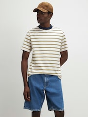 River Island Yellow Regular Fit Essential Stripe T-Shirt - Image 1 of 4