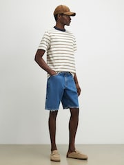 River Island Yellow Regular Fit Essential Stripe T-Shirt - Image 3 of 4