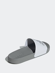 adidas Grey Sportswear Adilette Shower Slides - Image 3 of 8