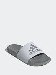 adidas Grey Sportswear Adilette Shower Slides - Image 4 of 8