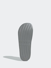 adidas Grey Sportswear Adilette Shower Slides - Image 6 of 8
