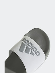adidas Grey Sportswear Adilette Shower Slides - Image 7 of 8