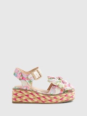 River Island Pink Colourful Wedge Sandals - Image 1 of 5