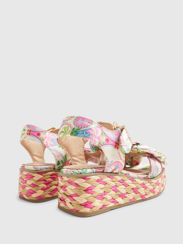 River Island Pink Colourful Wedge Sandals - Image 5 of 5 River Island Pink Colourful Wedge Sandals - Image 5 of 5