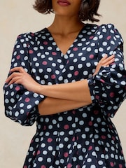 White Stuff Blue Sierra Pleat Dress - Image 4 of 6