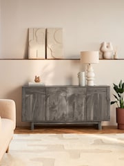 Dark Arches Mango Wood Effect Large Sideboard - Image 2 of 12