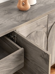 Dark Arches Mango Wood Effect Large Sideboard - Image 4 of 12