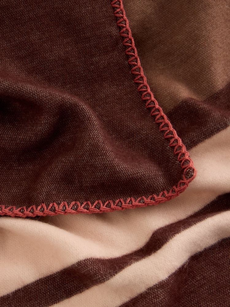 White Stuff Brown Stripe Detail Poncho - Image 5 of 5 White Stuff Brown Stripe Detail Poncho - Image 5 of 5