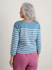 Seasalt Cornwall Blue Light Sailor Top - Image 2 of 5
