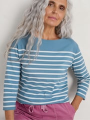 Seasalt Cornwall Blue Light Sailor Top - Image 3 of 5