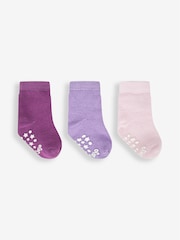 JoJo Maman Bébé Lilac Purple 3-Pack Extra Thick Socks - Image 1 of 1