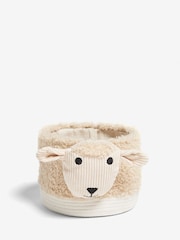 Cream Fluffy Sheep Storage Basket - Image 2 of 4
