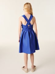 Baker by Ted Baker Coral Pink Chiffon Scuba Dress - Image 4 of 13