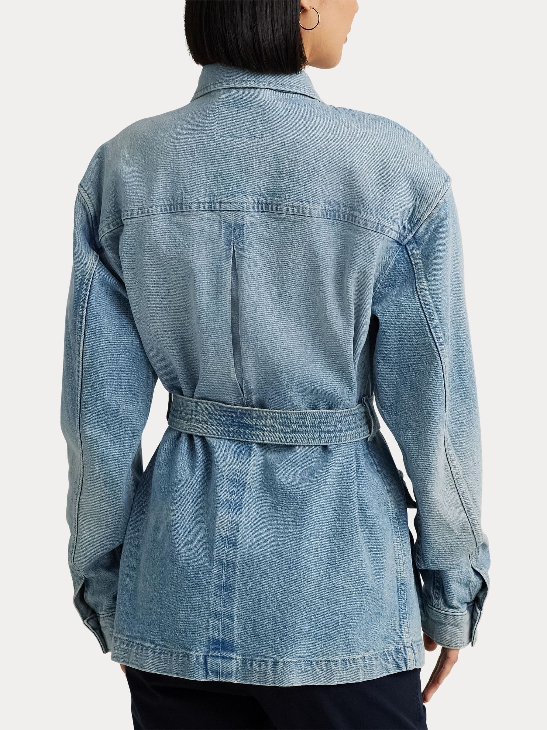 Buy Lauren Ralph Lauren Light Blue Belted Denim Field Jacket from Next Luxembourg