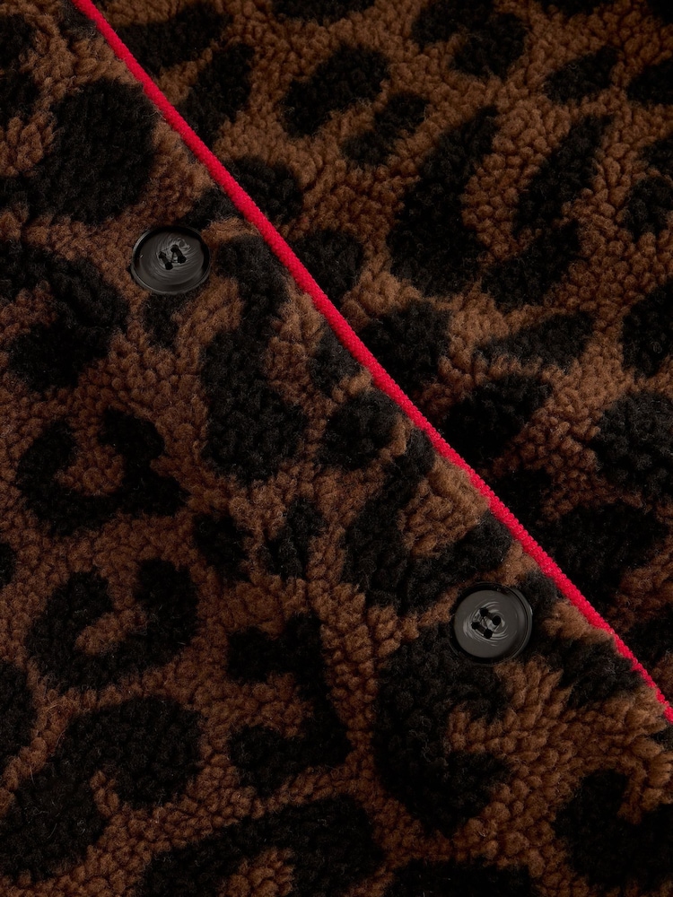 White Stuff Natural Borg Leopard Gilet - Image 5 of 5