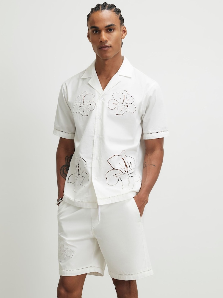 River Island White Del Maar Pull On Shorts - Image 1 of 4