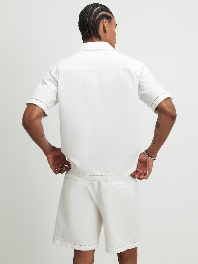 River Island White Del Maar Pull On Shorts - Image 2 of 4