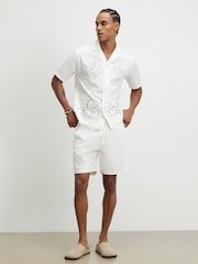 River Island White Del Maar Pull On Shorts - Image 3 of 4