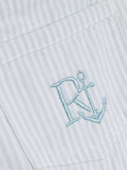 River Island Blue Stripe Dungaree Polo Dungarees Set - Image 3 of 4