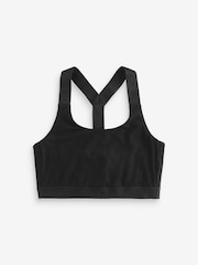 Black Active Sports Low Impact Ultimate Comfort Crop Top - Image 6 of 7