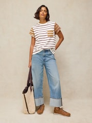 White Stuff White Gina Stripe T-Shirt - Image 1 of 6