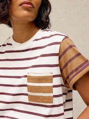 White Stuff White Gina Stripe T-Shirt - Image 3 of 6