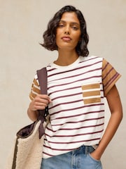White Stuff White Gina Stripe T-Shirt - Image 4 of 6