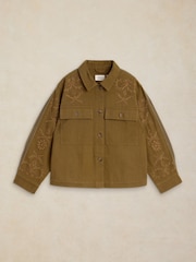 White Stuff Green Jade Embroidered Jacket - Image 5 of 6
