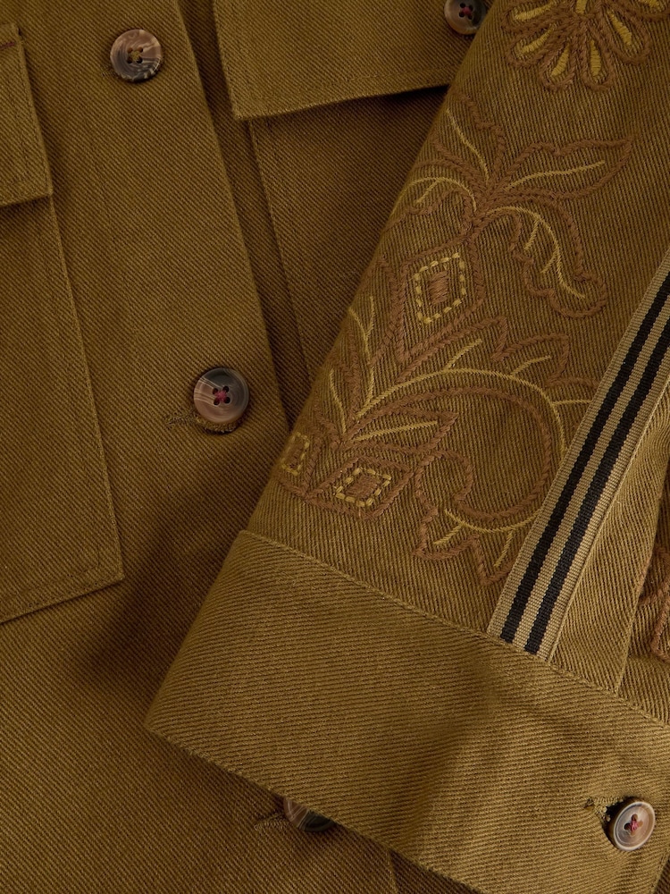 White Stuff Green Jade Embroidered Jacket - Image 6 of 6