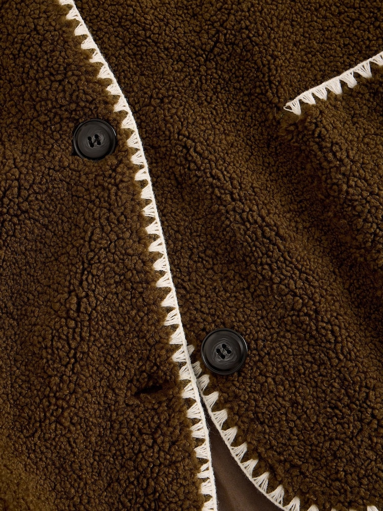 White Stuff Green Borg Stitch Detail Gilet - Image 5 of 5 White Stuff Green Borg Stitch Detail Gilet - Image 5 of 5