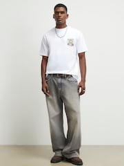 River Island White Regular Fit Kanagawa Tiger T-Shirt - Image 2 of 4