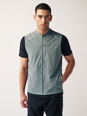 Slate Grey Active Woven Bomber Gilet - Image 1 of 12