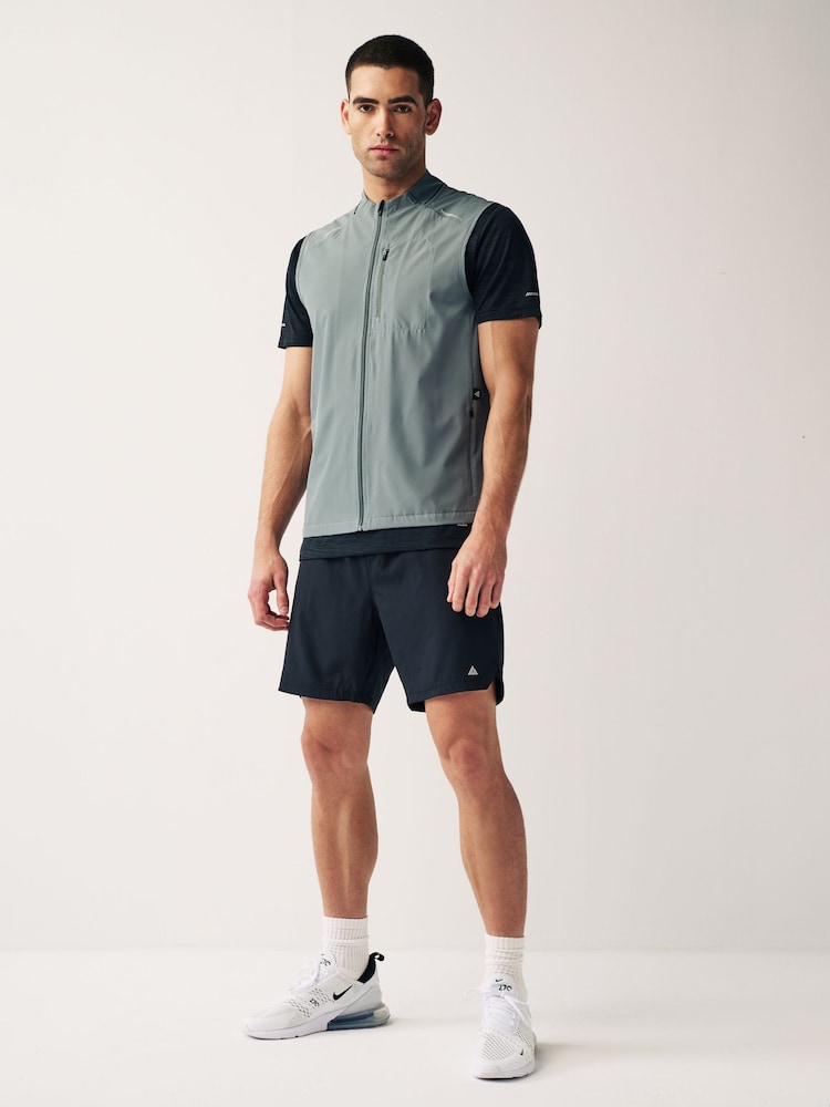 Slate Grey Active Woven Bomber Gilet - Image 2 of 12