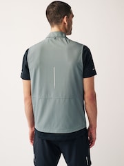 Slate Grey Active Woven Bomber Gilet - Image 3 of 12