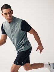 Slate Grey Active Woven Bomber Gilet - Image 4 of 12