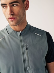 Slate Grey Active Woven Bomber Gilet - Image 5 of 12