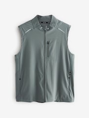 Slate Grey Active Woven Bomber Gilet - Image 8 of 12