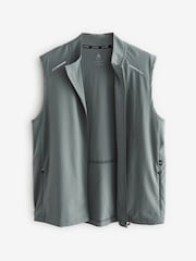 Slate Grey Active Woven Bomber Gilet - Image 9 of 12