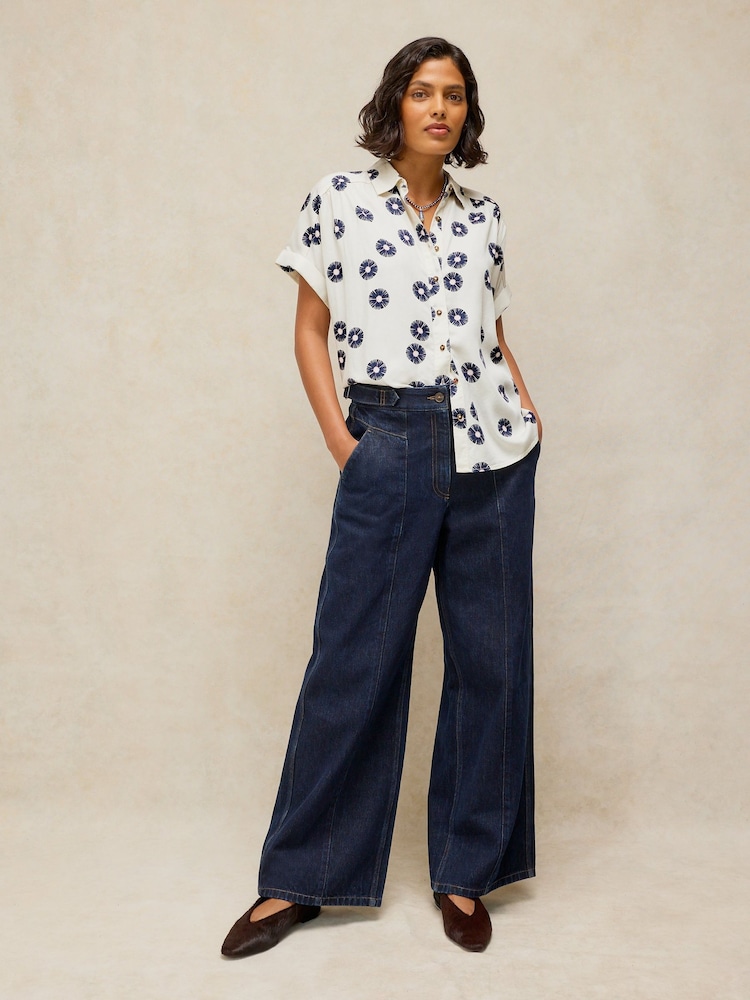 White Stuff White Orla Button Through Shirt - Image 1 of 5 White Stuff White Orla Button Through Shirt - Image 1 of 5