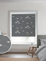 Laura Ashley Grey Animalia Made to Measure Roman Blind - Image 1 of 7
