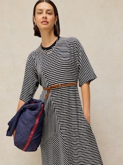 White Stuff Blue Tierney Jersey T-Shirt Dress - Image 3 of 6