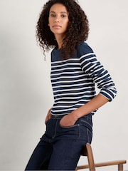 Seasalt Cornwall Navy Blue Sailor Top - Image 2 of 6