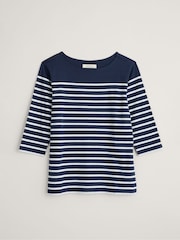 Seasalt Cornwall Navy Blue Sailor Top - Image 5 of 6