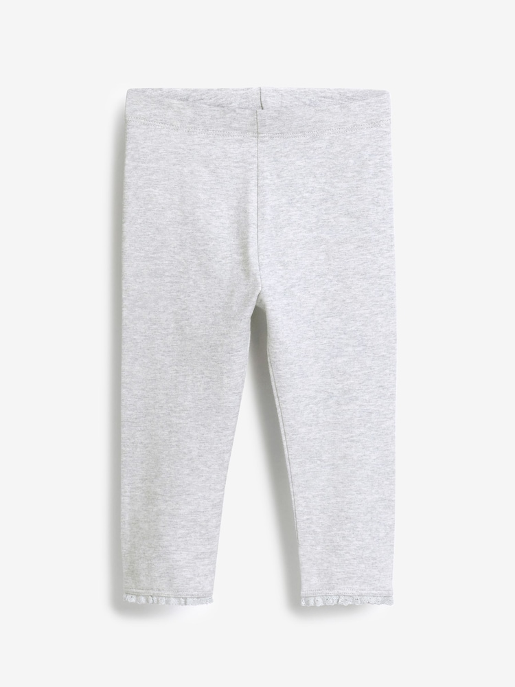 Grey Lace Trim Leggings (3mths-7yrs) - Image 2 of 3