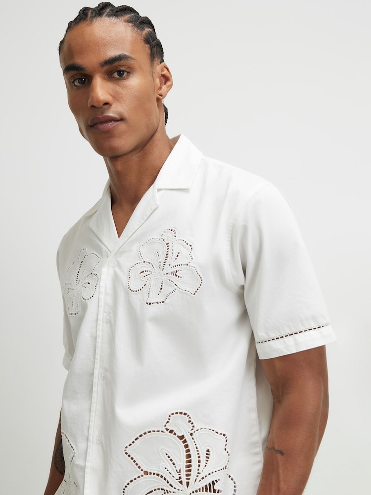 River Island White Del Maar Cutout Shirt - Image 1 of 3