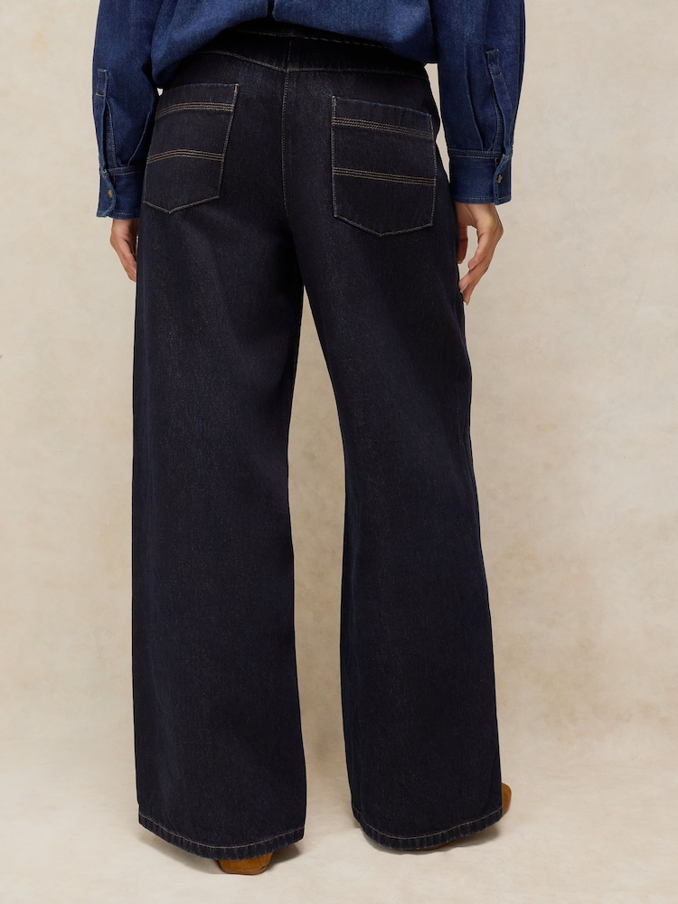 White Stuff Blue Carmella Wide Leg Jeans - Image 2 of 5 White Stuff Blue Carmella Wide Leg Jeans - Image 2 of 5