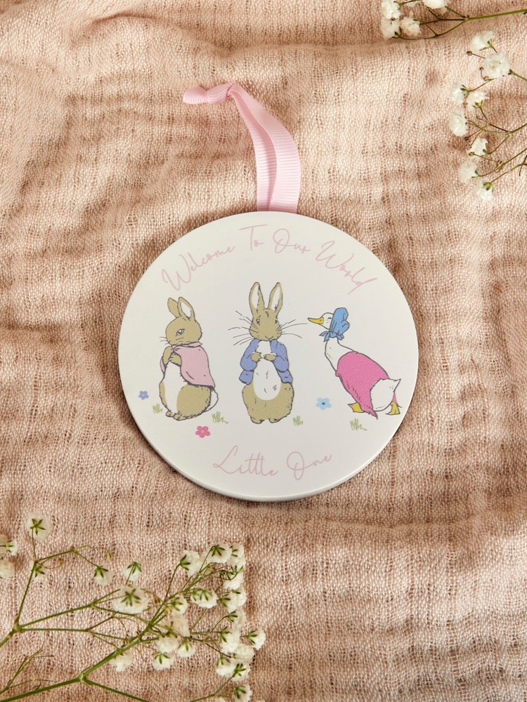 JoJo Maman Bébé Beatrix Potter Welcome To Our World Plaque - Image 1 of 4