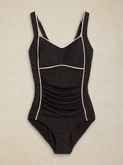 White Stuff Black Splash Textured Swimsuit - Image 4 of 5