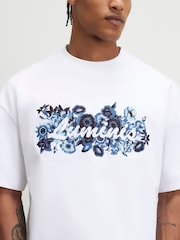 River Island White Oversized Floral Luminis T- Shirt - Image 4 of 4